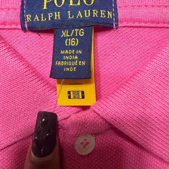 Polo Ralph Lauren Pink Kids Extra Large Shirt (16) - Picture 6 of 8